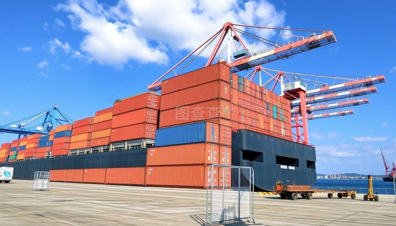 港口码头的集装箱世界 进出口货物的流动枢纽